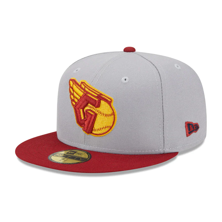 New Era Cleveland Guardians Gray/Red Navy Undervisor 59FIFTY Fitted Hat - Image 4