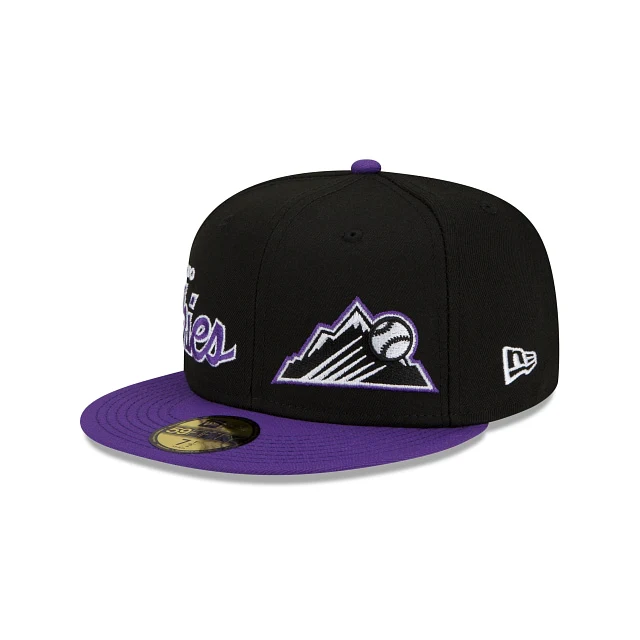 New Era Colorado Rockies Double Logo 2022 59FIFTY Fitted Hat - Image 2