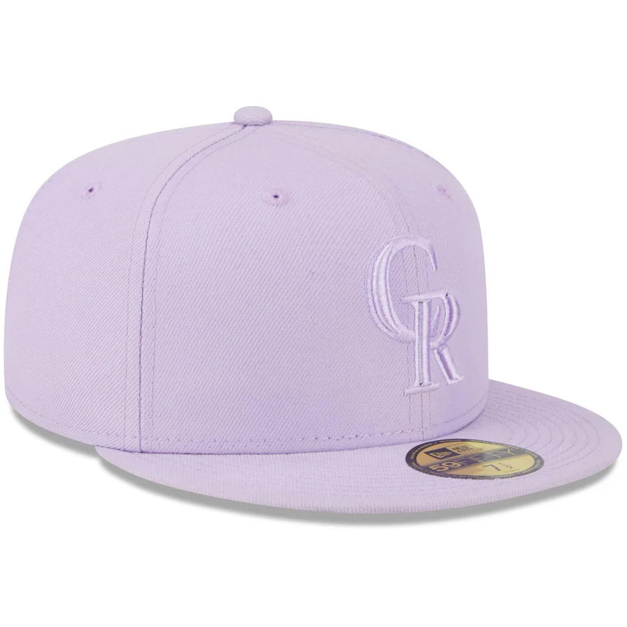 New Era Colorado Rockies Lavender 59FIFTY Fitted Hat - Image 4