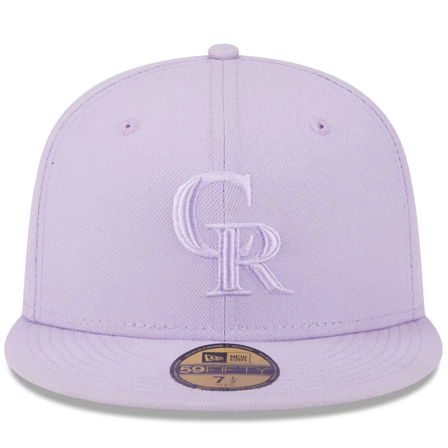 New Era Colorado Rockies Lavender 59FIFTY Fitted Hat - Image 5