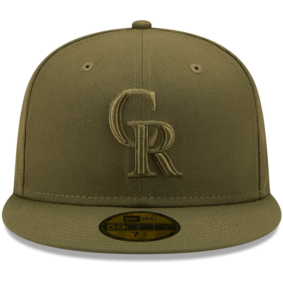 New Era Colorado Rockies Olive Color Pack 59FIFTY Fitted Hat - Image 2