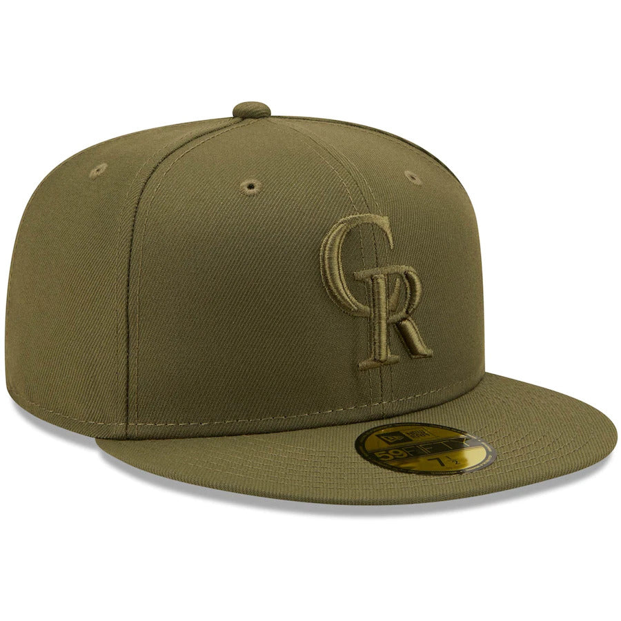 New Era Colorado Rockies Olive Color Pack 59FIFTY Fitted Hat - Image 3