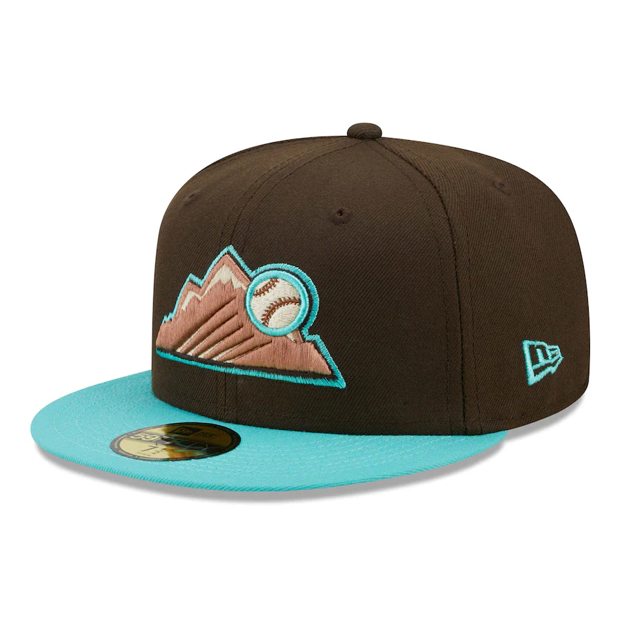 New Era Colorado Rockies Walnut Mint 2022 59FIFTY Fitted Hat - Image 4