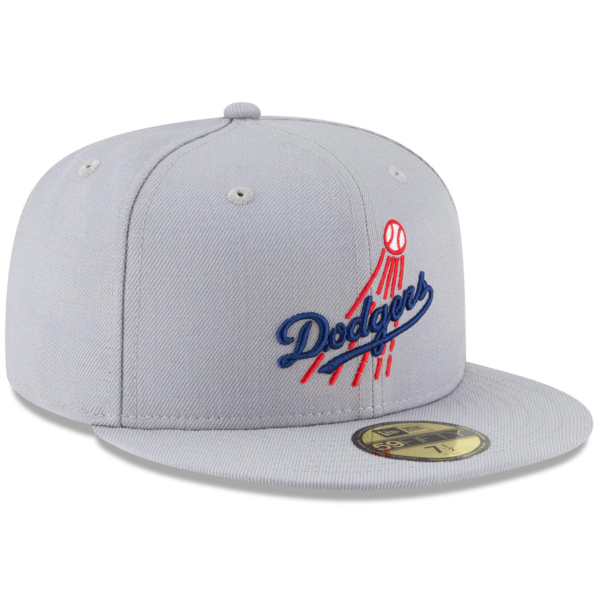New Era Cooperstown LA Dodgers Gray Fitted Hat - Image 4