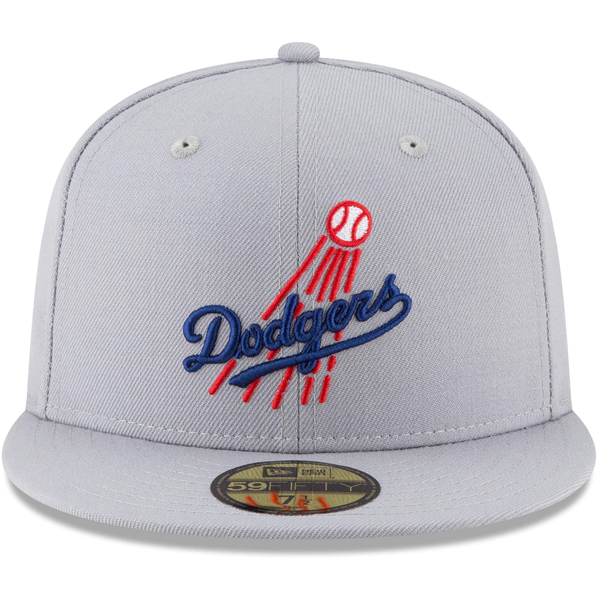 New Era Cooperstown LA Dodgers Gray Fitted Hat - Image 5
