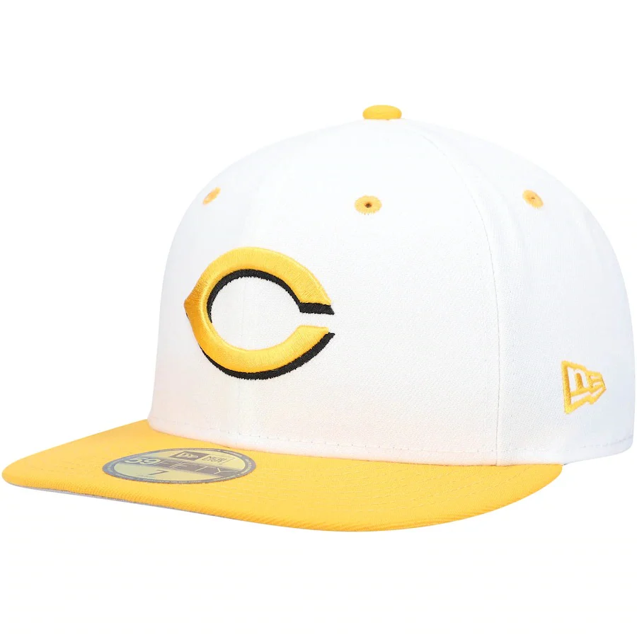 New Era Corporate x Cincinnati Reds White/Gold 59FIFTY Fitted Hat - Image 4