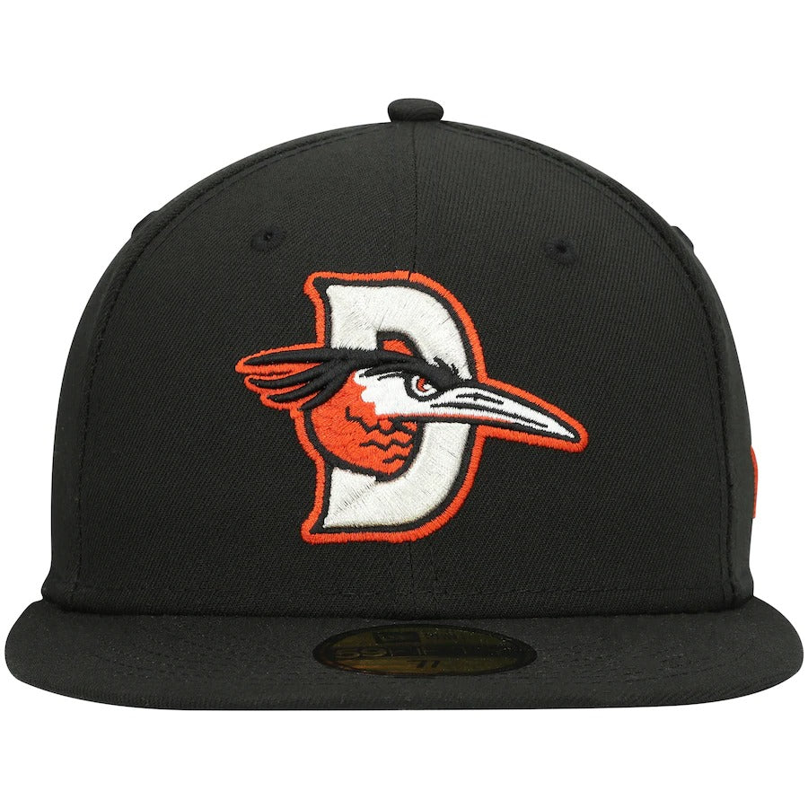 New Era Delmarva Shorebirds Black Authentic Collection Road 59FIFTY Fitted Hat - Image 2