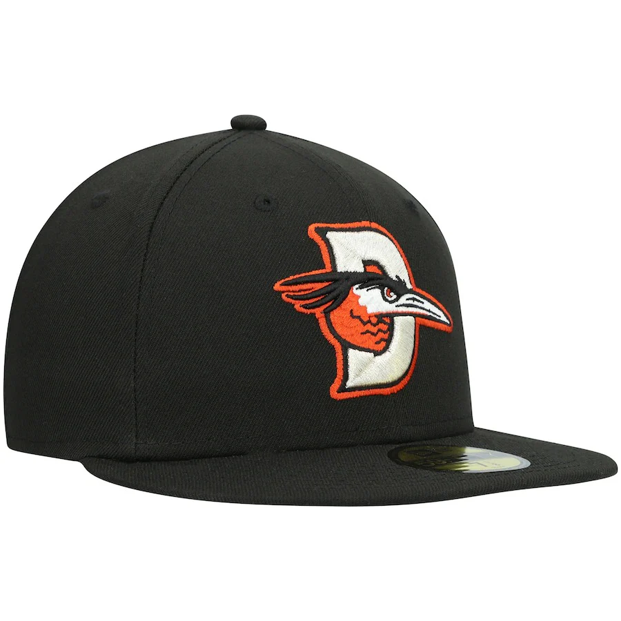 New Era Delmarva Shorebirds Black Authentic Collection Road 59FIFTY Fitted Hat - Image 3