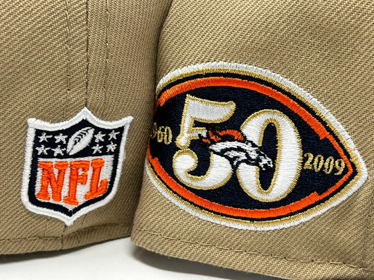 New Era Denver Broncos Khaki 50th Anniversary 59FIFTY Fitted Hat - Image 2