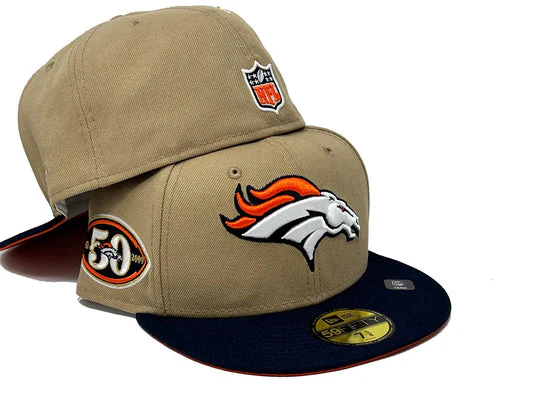 New Era Denver Broncos Khaki 50th Anniversary 59FIFTY Fitted Hat - Image 4