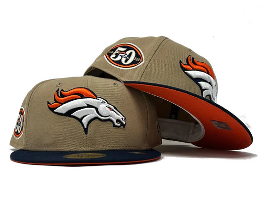 New Era Denver Broncos Khaki 50th Anniversary 59FIFTY Fitted Hat - Image 5