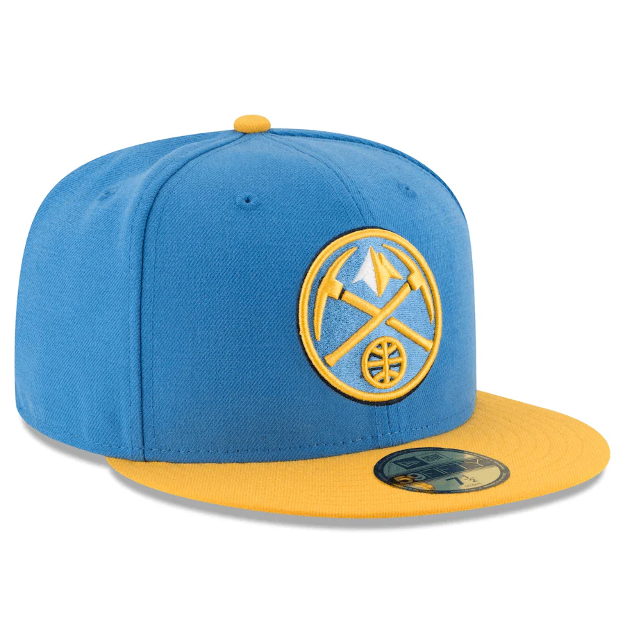 New Era Denver Nuggets Baby Blue 59Fifty Fitted Hat - Image 3