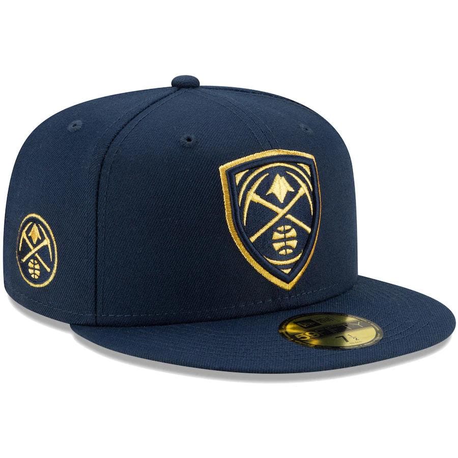 New Era Denver Nuggets Navy Blue & Gold Shield 59Fifty Fitted Hat - Image 3