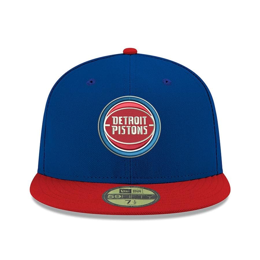 New Era Detroit Pistons 2Tone Blue 59FIFTY Fitted Hat - Image 2