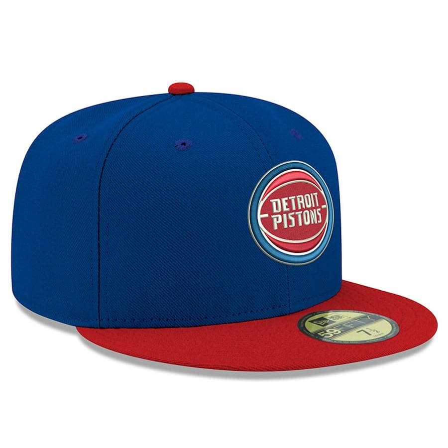 New Era Detroit Pistons 2Tone Blue 59FIFTY Fitted Hat - Image 3