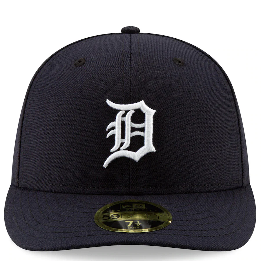 New Era Detroit Tigers Authentic Navy Blue Low Profile 59FIFTY Fitted Hat - Image 2