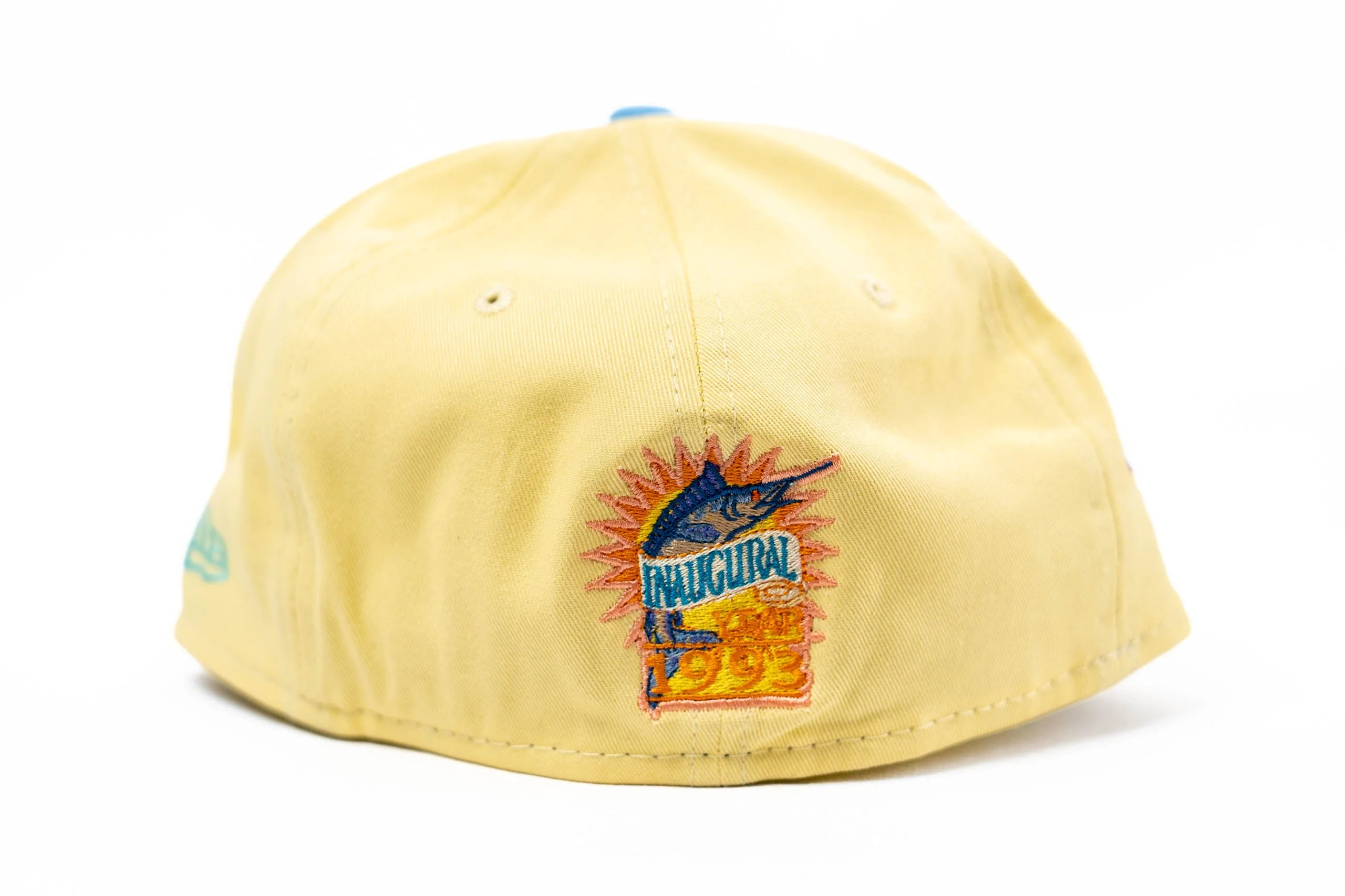 New Era Florida Marlins Soft yellow/Peach 19th Anniversary 59FIFTY Fitted Hat - Image 4
