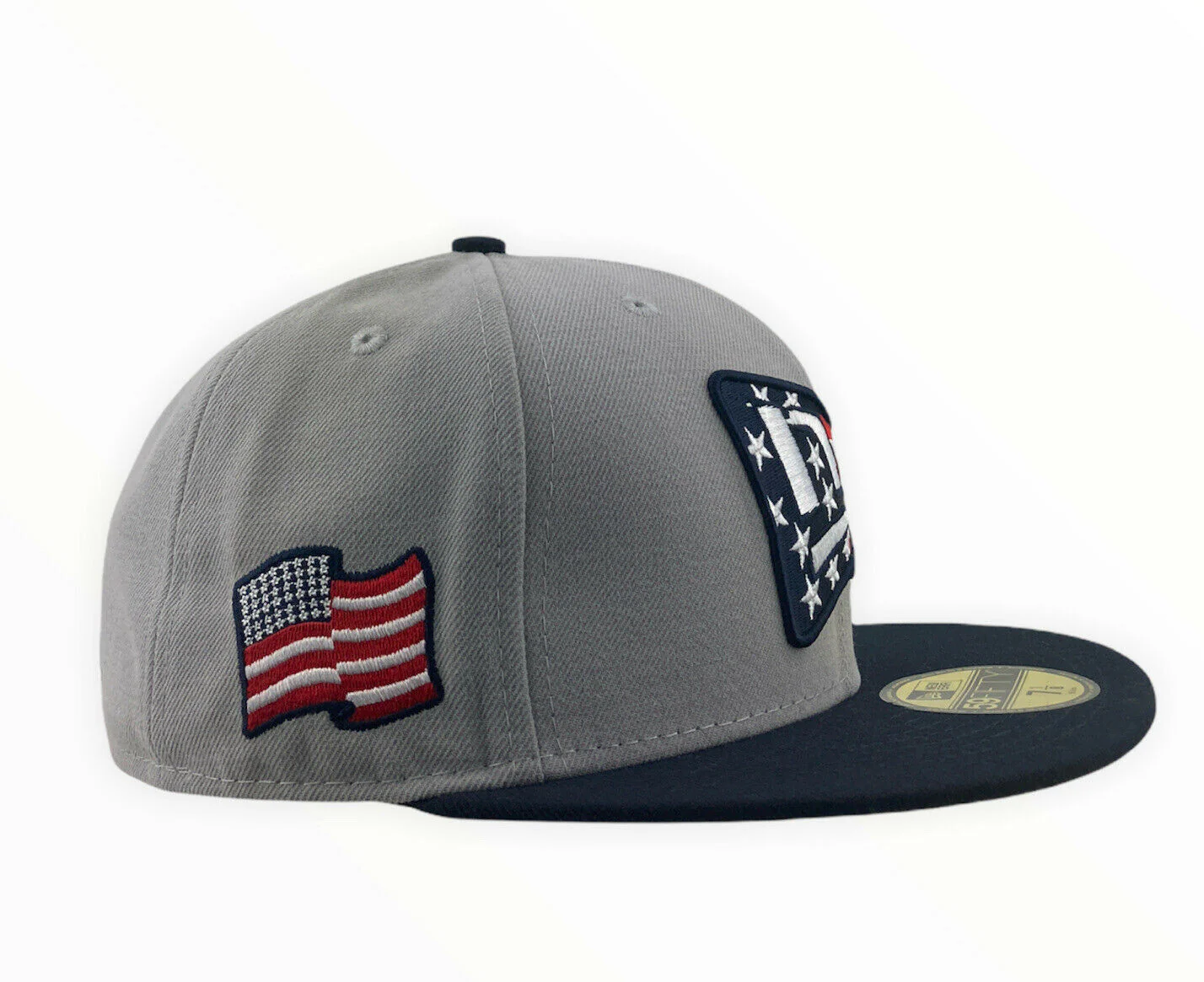 New Era Fly Your Own Flag American Flag Gray 59FIFTY Fitted Hat - Image 6
