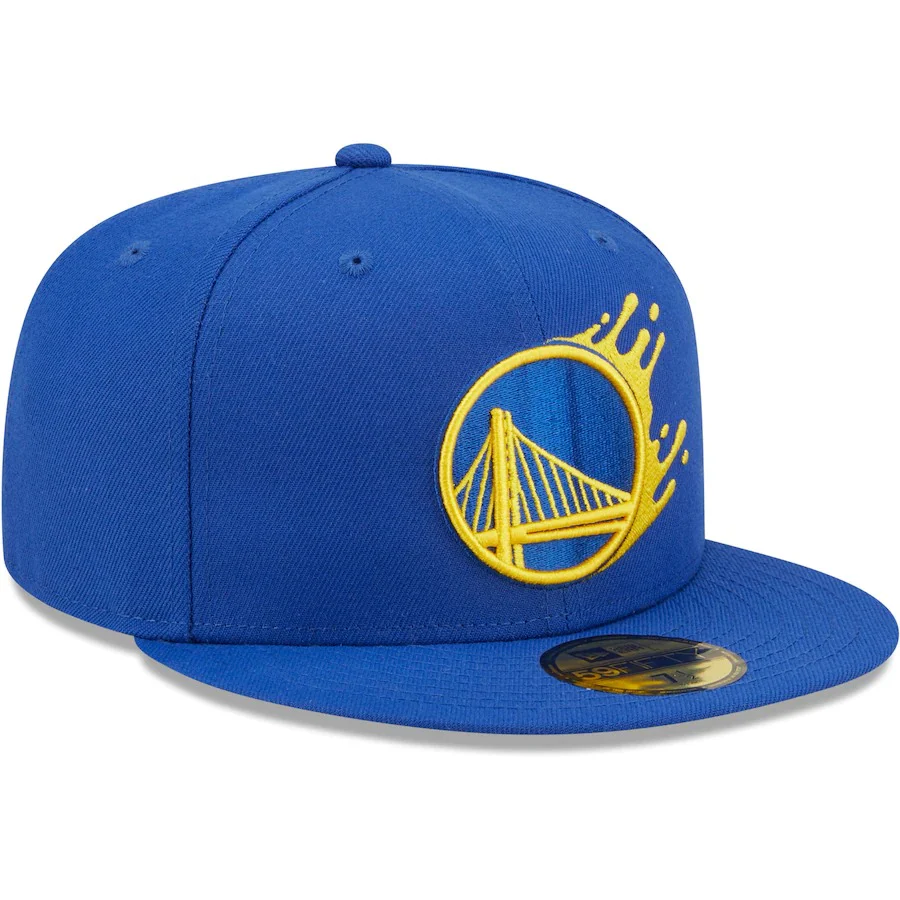 New Era Golden State Warriors Royal Splatter 59FIFTY Fitted Hat - Image 4