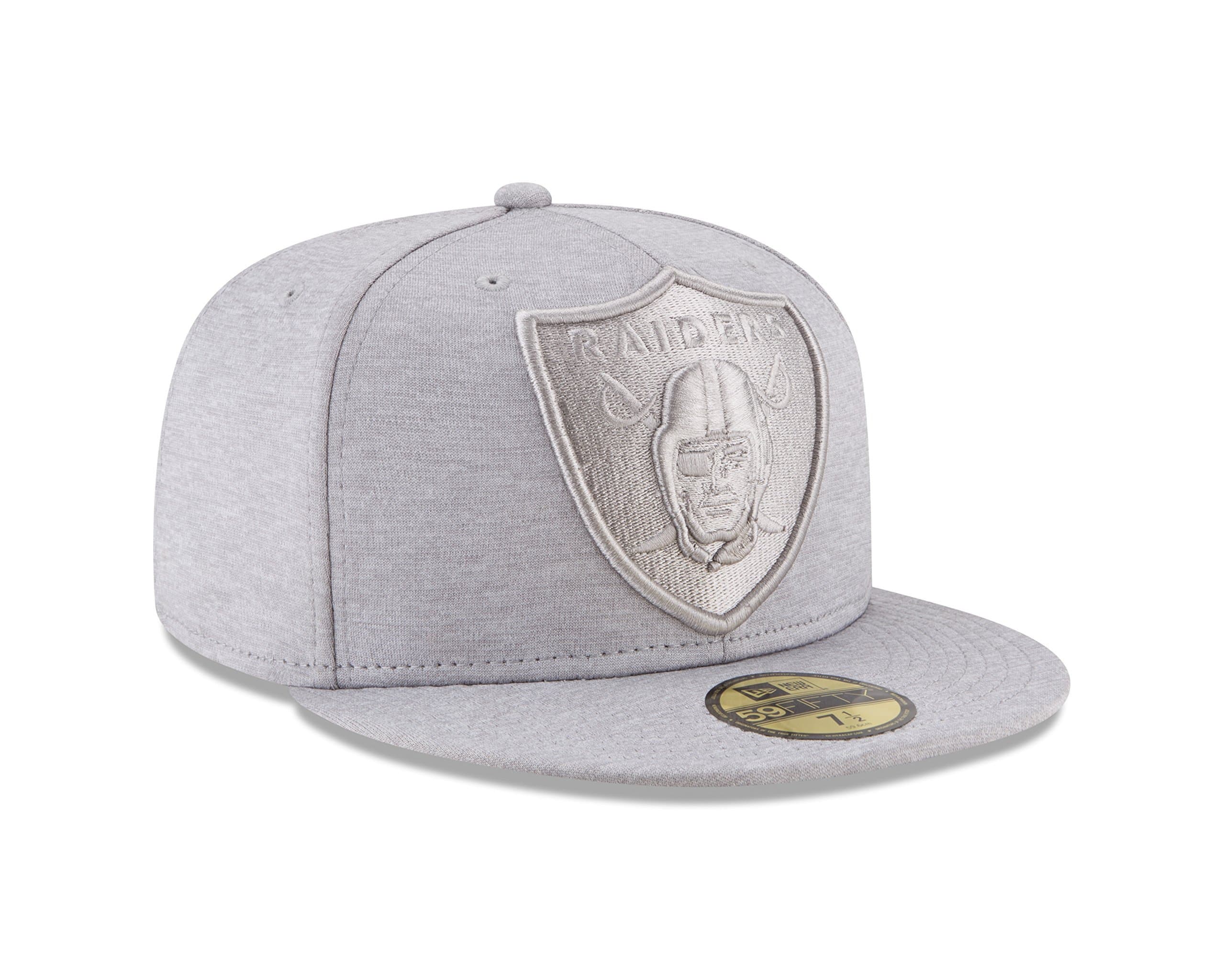 New Era Gray Oakland Raiders  59Fifty Fitted Hats - Image 4