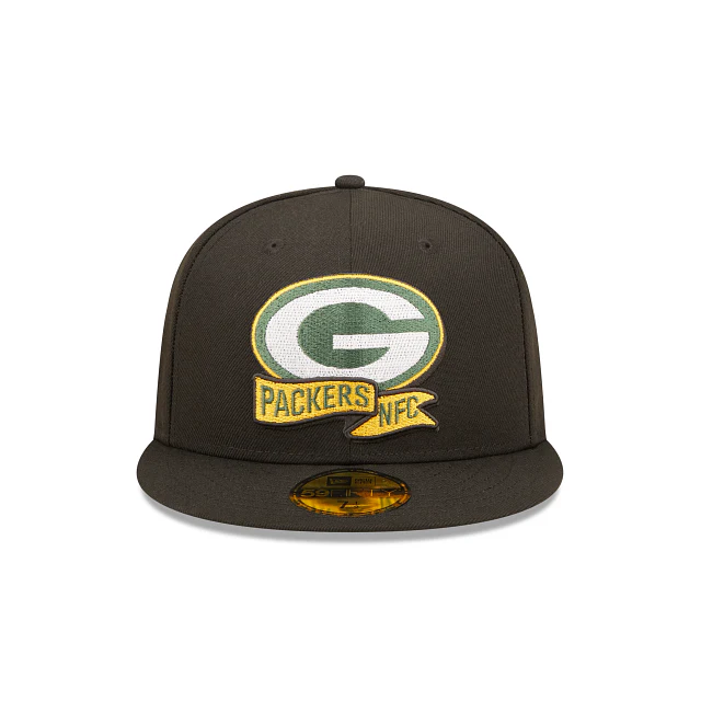 New Era Green Bay Packers 2022 Sideline Black 59FIFTY Fitted Hat - Image 2