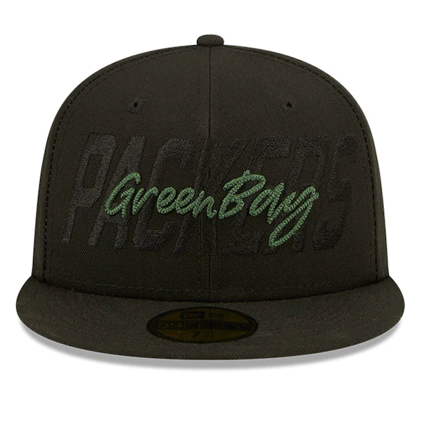 New Era Green Bay Packers  Black 2022 NFL Draft 59FIFTY Fitted Hat - Image 2