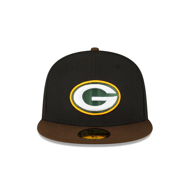 New Era Green Bay Packers Black Walnut 2023 59FIFTY Fitted Hat - Image 2