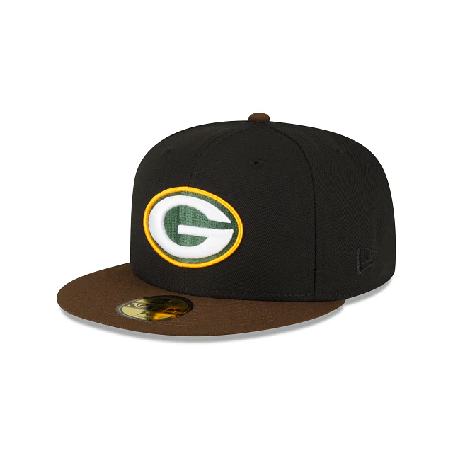 New Era Green Bay Packers Black Walnut 2023 59FIFTY Fitted Hat - Image 3