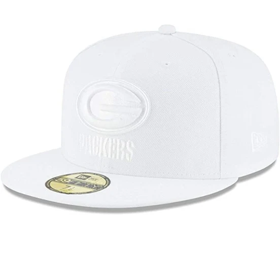 New Era Green Bay Packers White on White 59FIFTY Fitted Hat