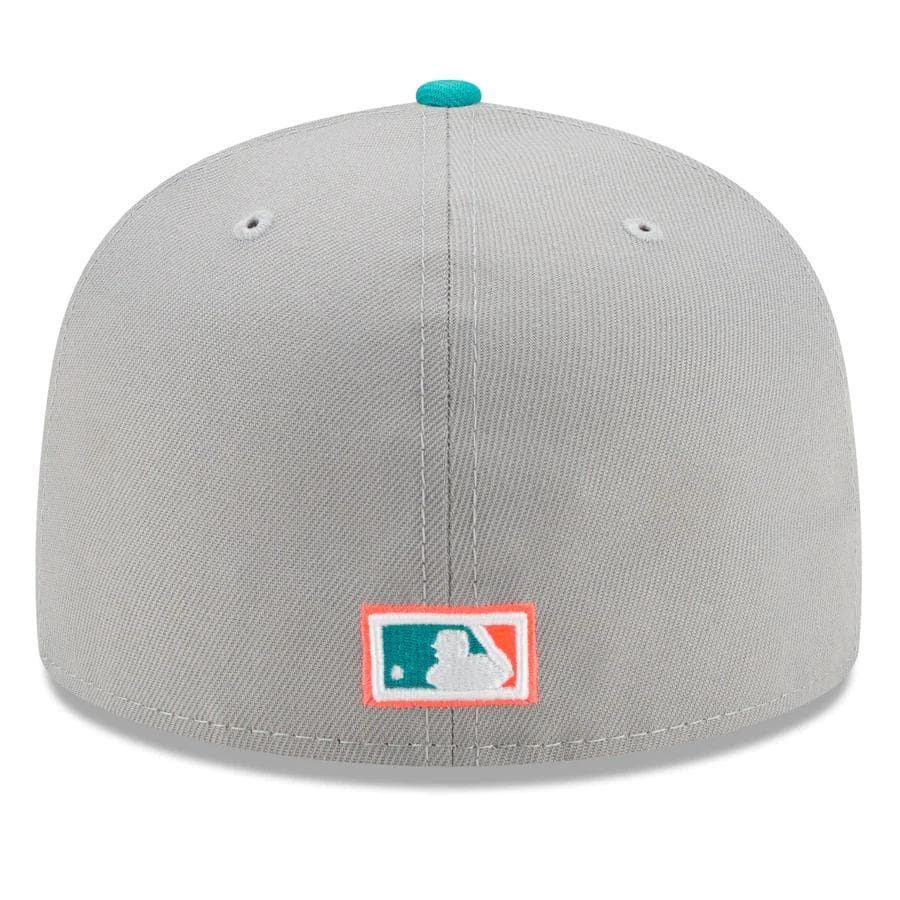 New Era Grey Oakland Athletics Hot Pink Undervisor 59FIFTY Fitted Hat - Image 4