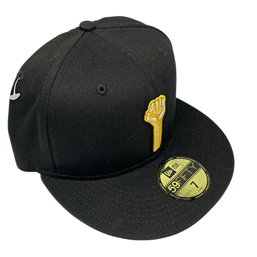 New Era x Hardies Hardware Skateboarding Black/Yellow 59FIFTY Fitted Hat - Image 3