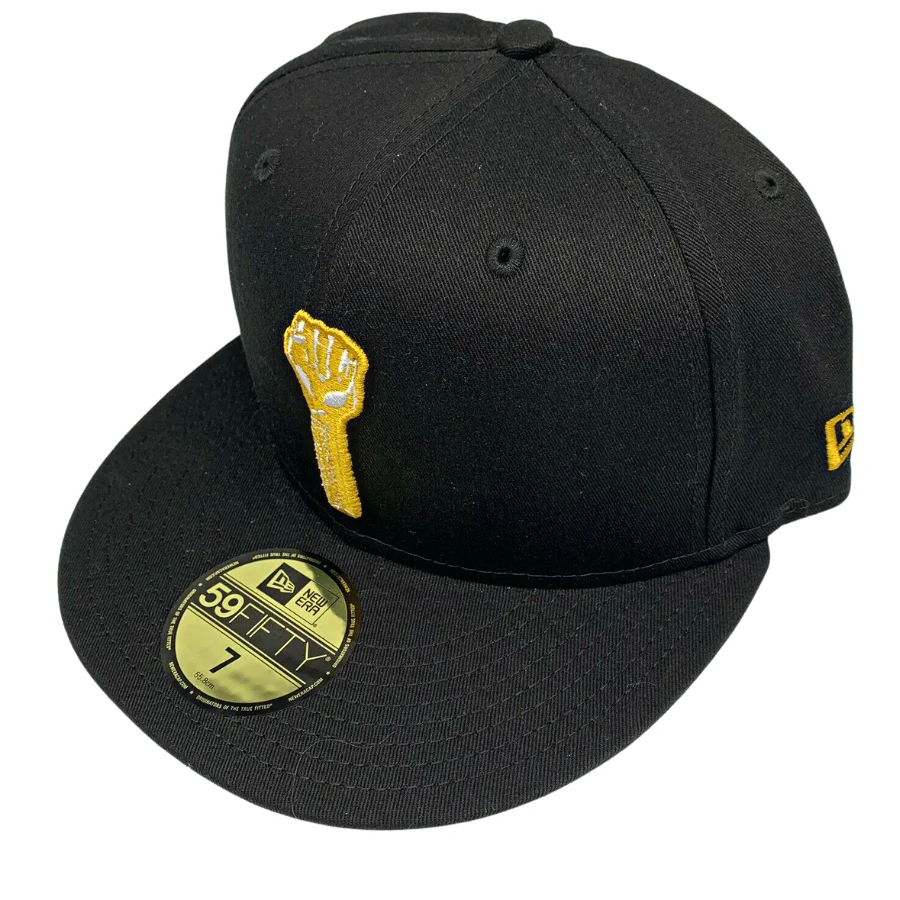 New Era x Hardies Hardware Skateboarding Black/Yellow 59FIFTY Fitted Hat - Image 4