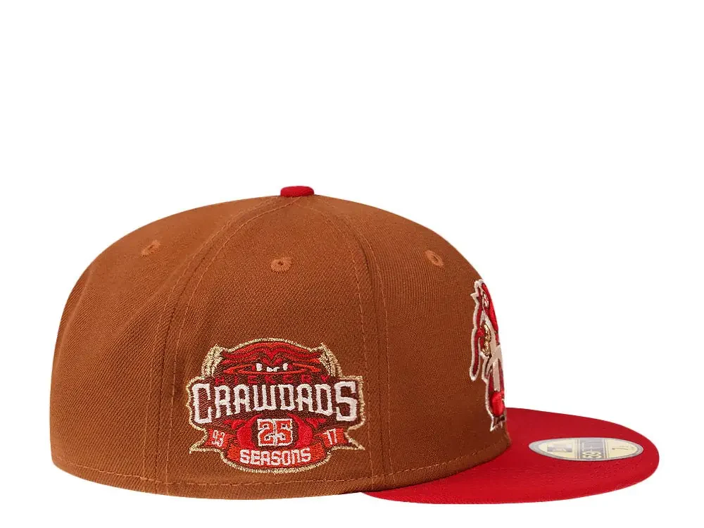 New Era Hickory Crawdads 25th Anniversary Bourbon Two Tone 59FIFTY Fitted Hat - Image 4