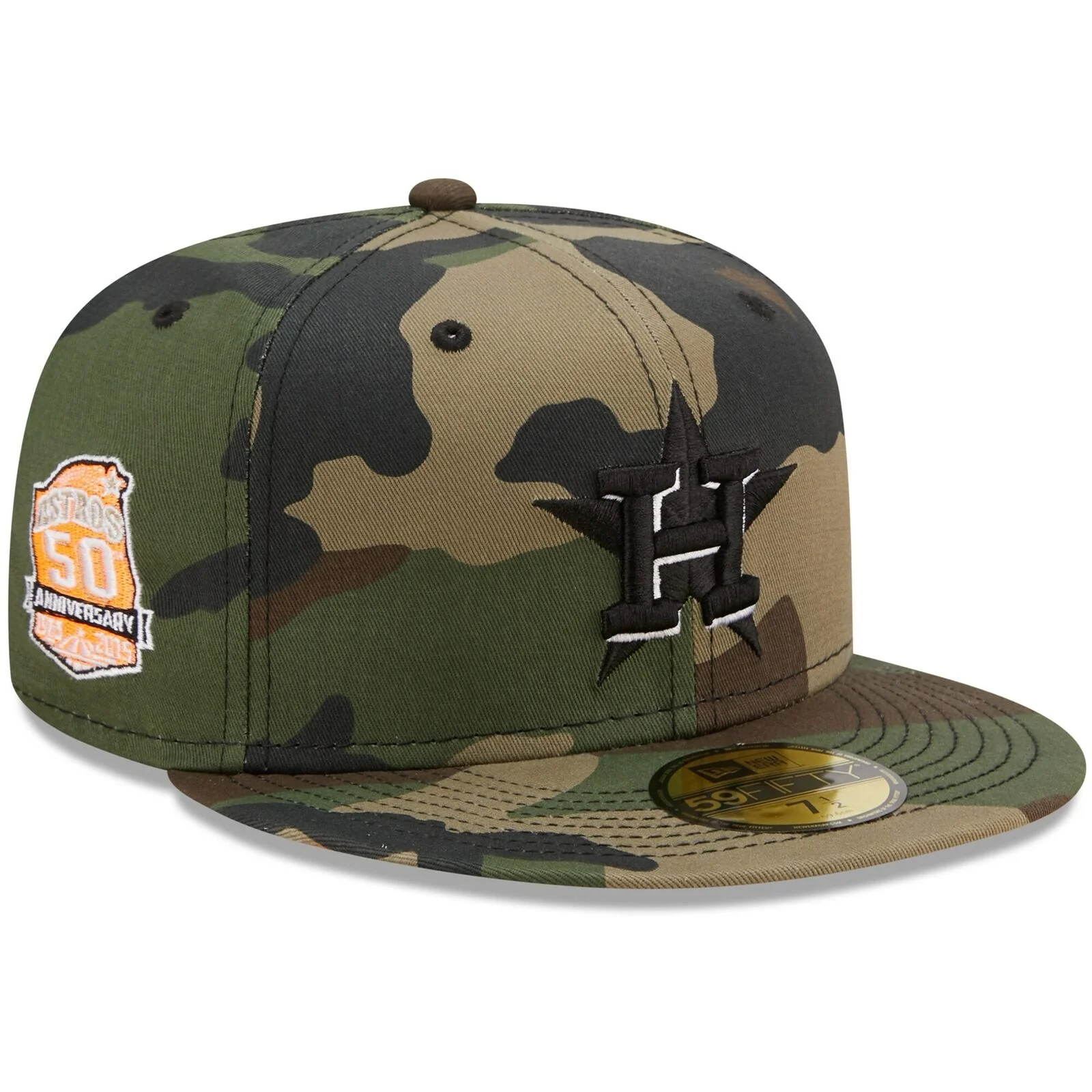 New Era Houston Astros Camo 50th Anniversary Flame Undervisor 59FIFTY Fitted Hat - Image 4