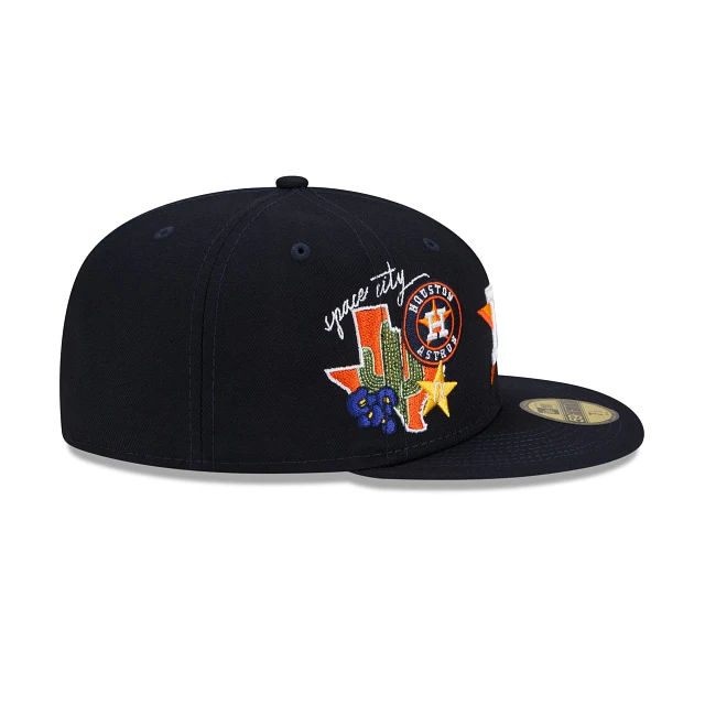 New Era Houston Astros City Cluster 2022 59FIFTY Fitted Hat - Image 6
