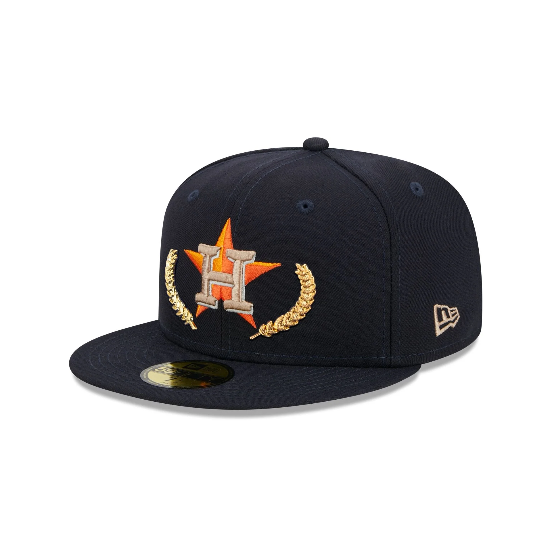 New Era Houston Astros Gold Leaf 2023 59FIFTY Fitted Hat - Image 3