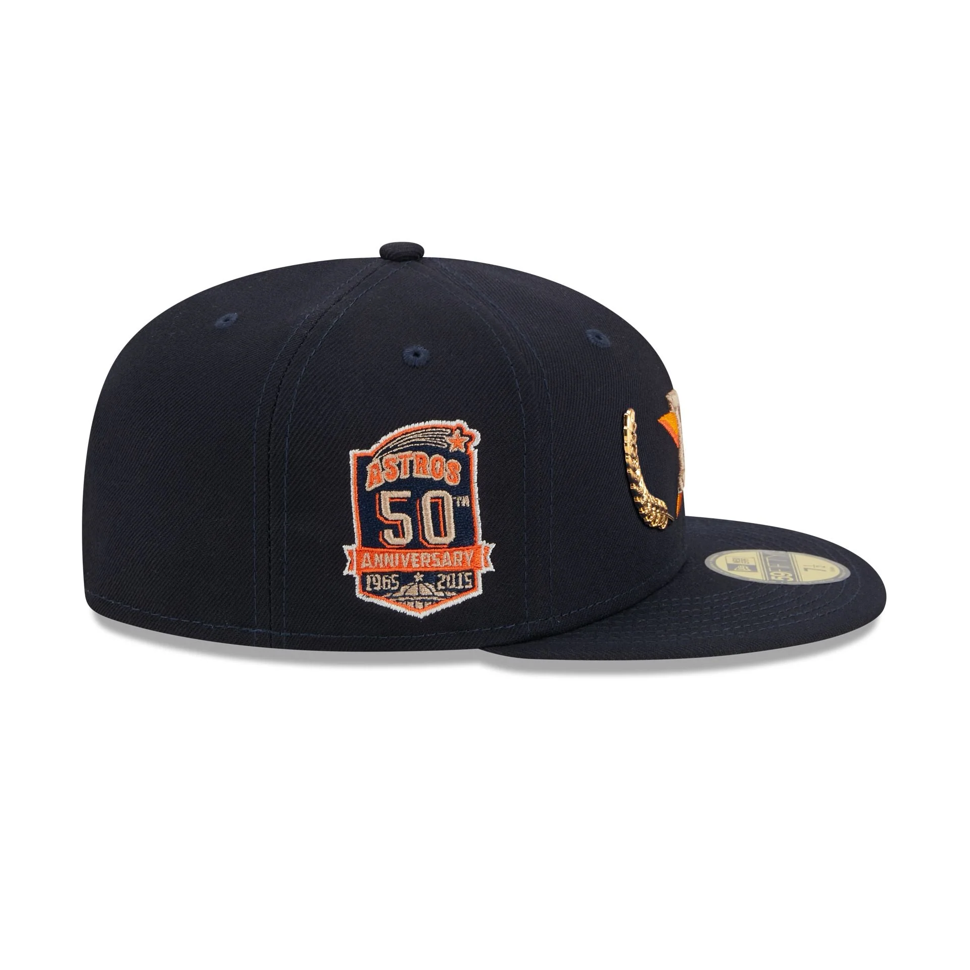 New Era Houston Astros Gold Leaf 2023 59FIFTY Fitted Hat - Image 4