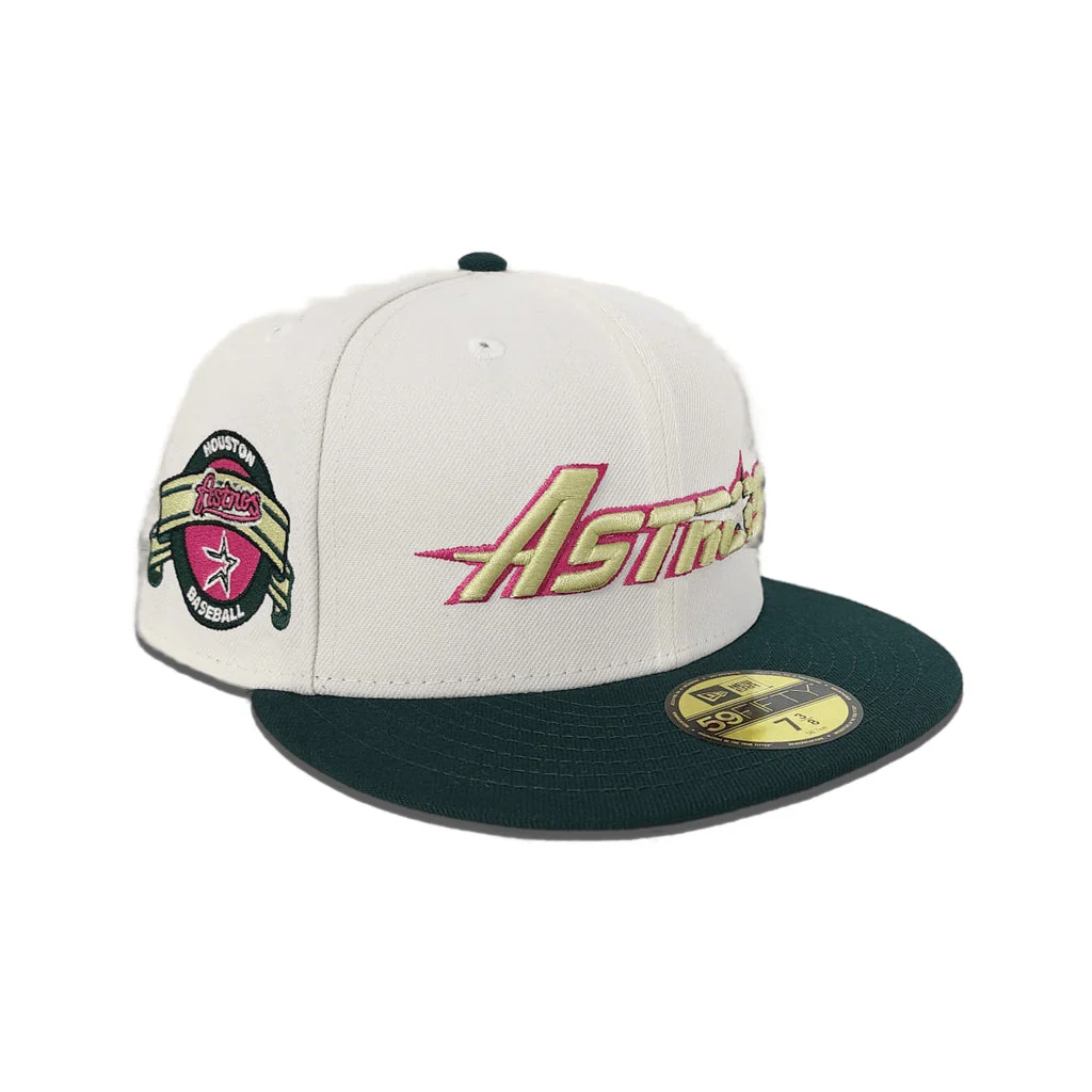 New Era Houston Astros Off-White/Forest Green 59FIFTY Fitted Hat - Image 5