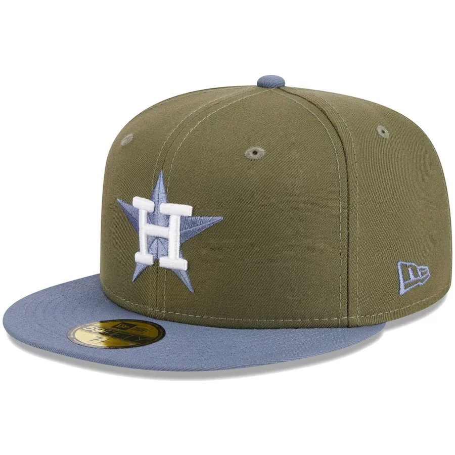 New Era Houston Astros Olive/Blue 2023 59FIFTY Fitted Hat - Image 4