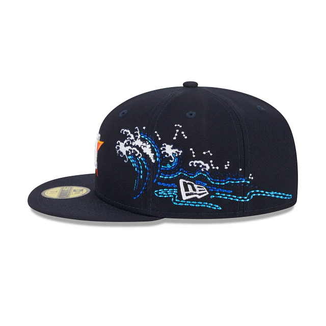 New Era Houston Astros Tonal Wave 2023 59FIFTY Fitted Hat - Image 4