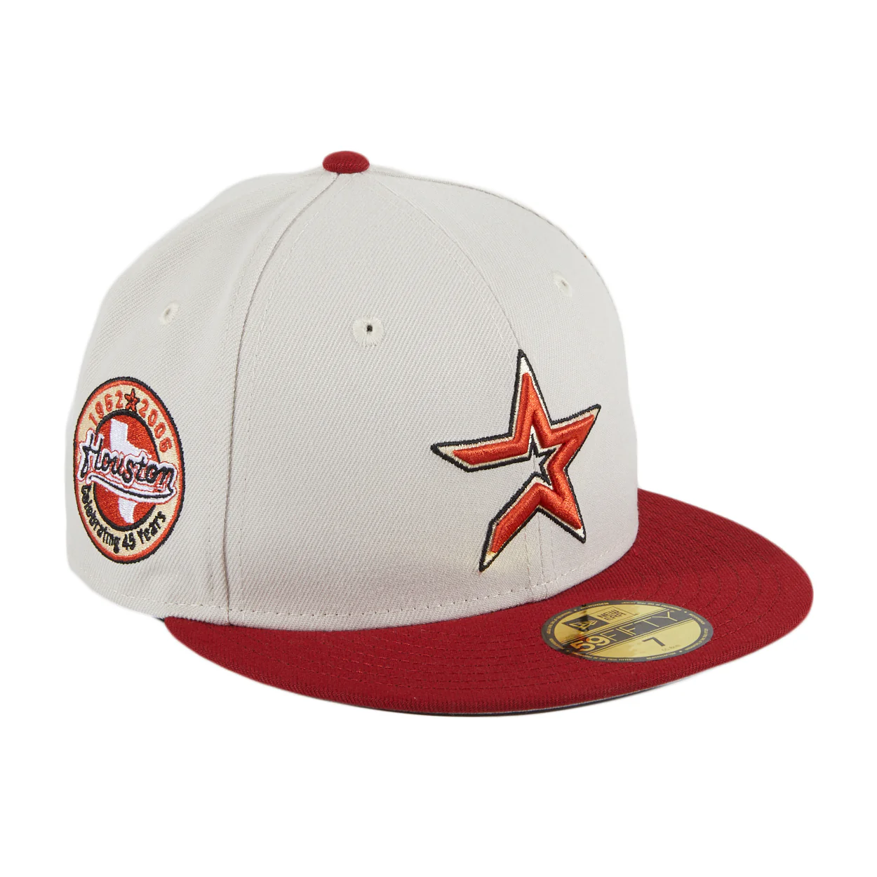 New Era Houston Astros White/Red 45 Years Patch 59FIFTY Fitted Hat - Image 3
