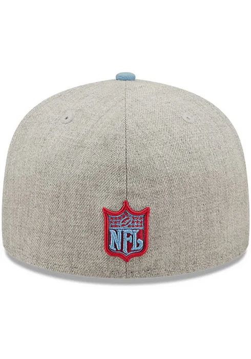 New Era Houston Oilers Heather Grey 59FIFTY Fitted Hat - Image 3