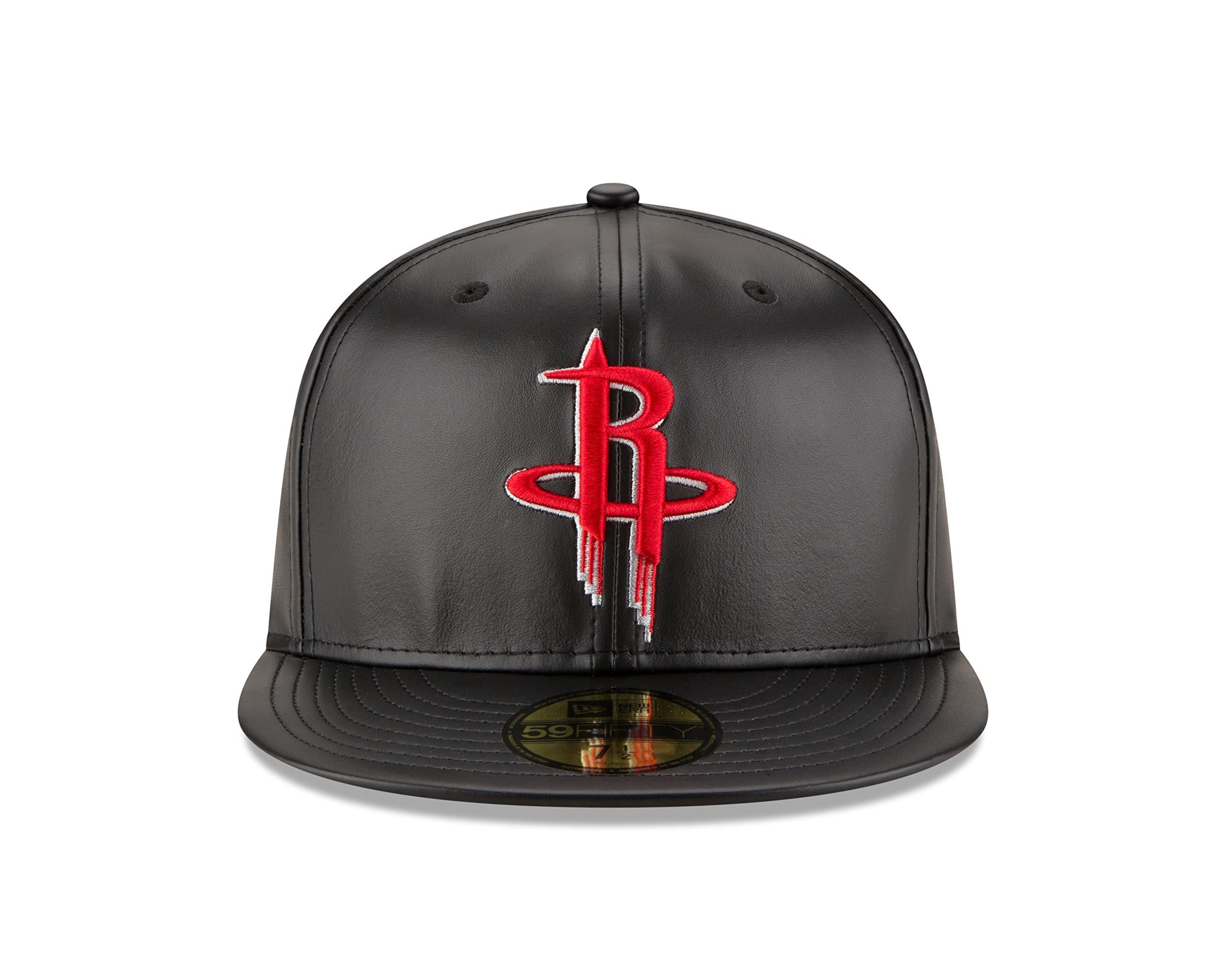 New Era Houston Rockets Leather 59FIFTY Fitted Hat - Image 3