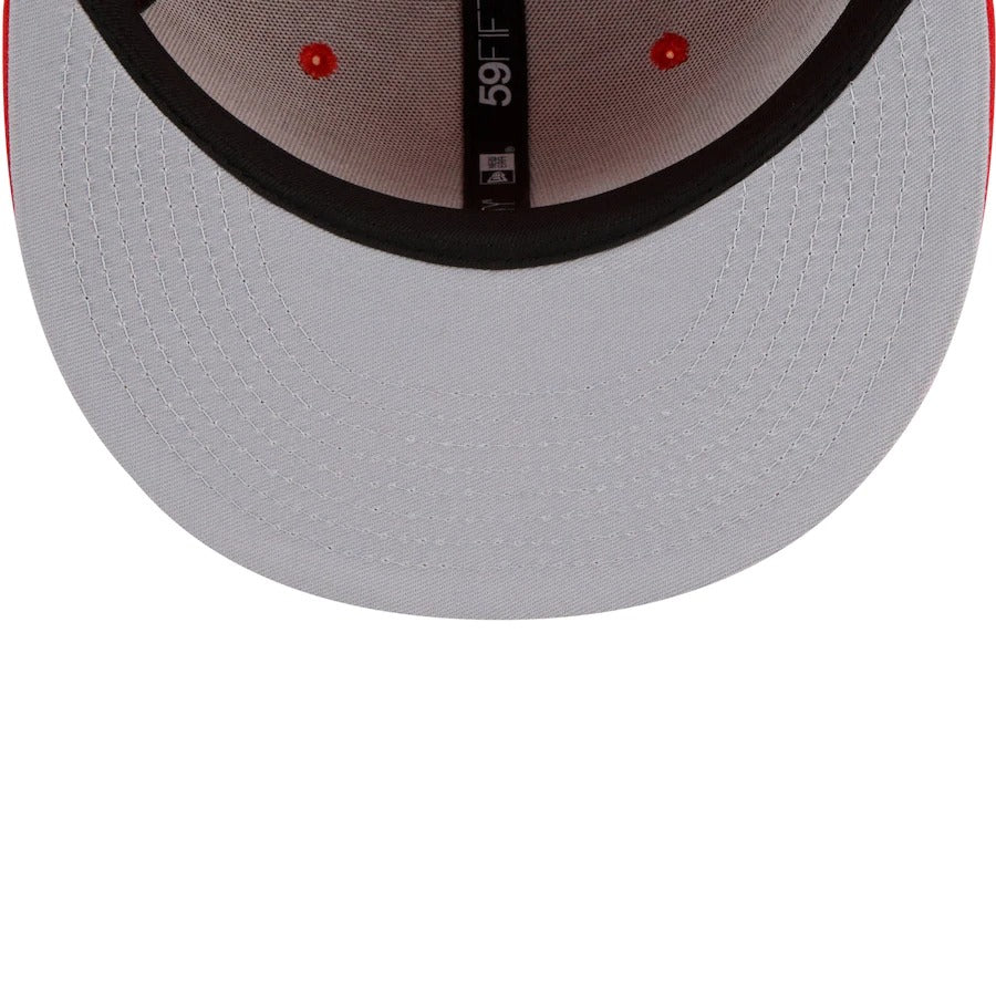 New Era Houston Rockets Red City Cluster 59FIFTY Fitted Hat - Image 2