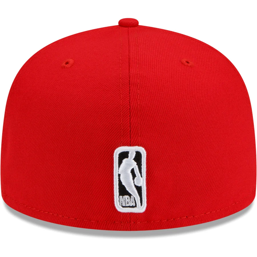 New Era Houston Rockets Red City Cluster 59FIFTY Fitted Hat - Image 4