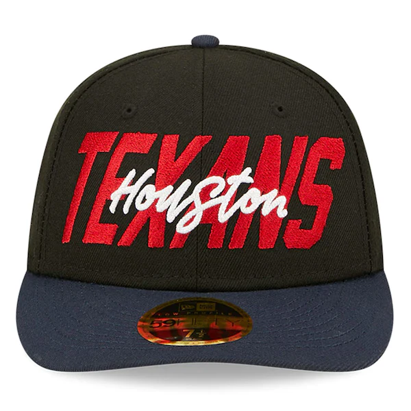 New Era Houston Texans  Black/Navy 2022 NFL Draft Low Profile 59FIFTY Fitted Hat - Image 2