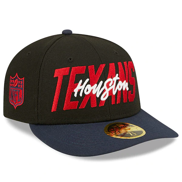 New Era Houston Texans  Black/Navy 2022 NFL Draft Low Profile 59FIFTY Fitted Hat - Image 3