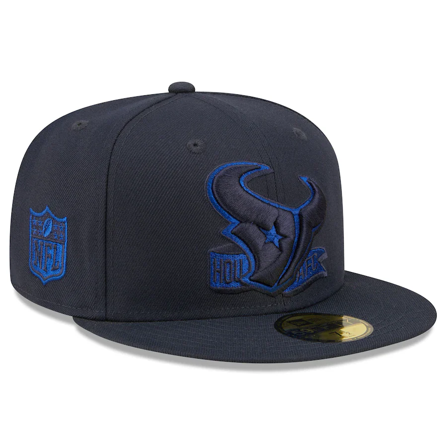 New Era Houston Texans Navy Tonal 2022 Sideline 59FIFTY Fitted Hat