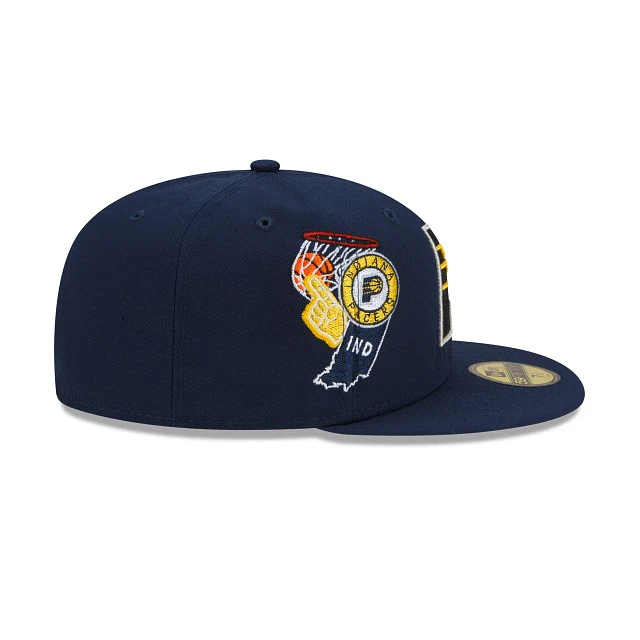 New Era Indiana Pacers Fan Out 59fifty Fitted Hat - Image 6