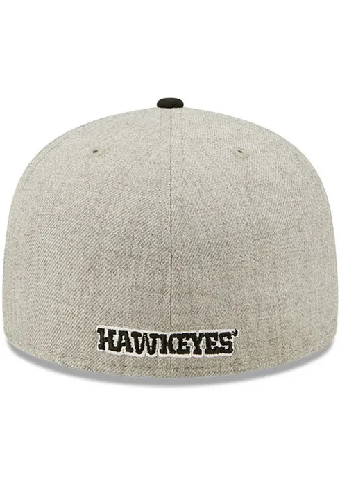 New Era Iowa Hawkeyes Grey Heather Patch 59FIFTY Fitted Hat - Image 3